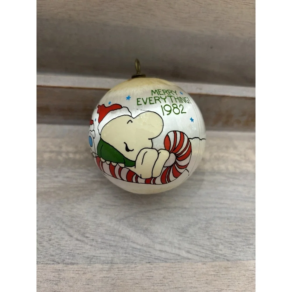 Vintage Ziggy 1982 Satin Ball Bulb Merry Everything Tree Ornament Tom Wilson‎